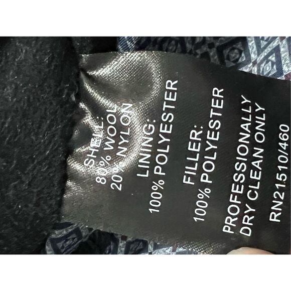 Hart Schaffner Marx Wool Blend Twill Raider Coat Men's XL Zip Dark Jacket - Picture 6 of 6